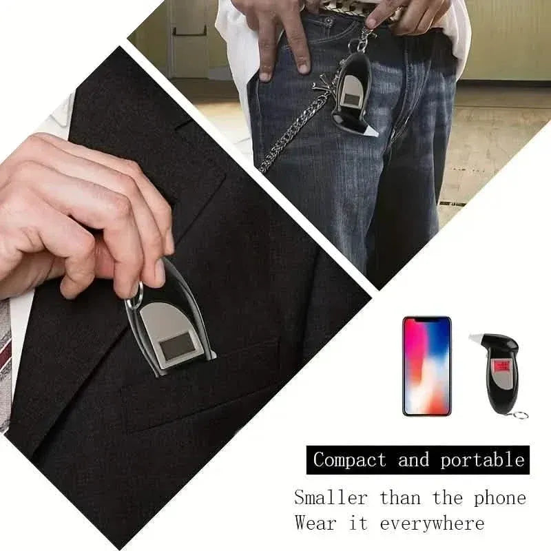 Accurate Personal Breath Alcohol Tester - Instant Blood Alcohol Content Measurement with High-Precision Sensors and LED Display - A-1 Thread Vault