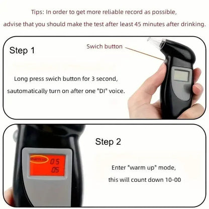 Accurate Personal Breath Alcohol Tester - Instant Blood Alcohol Content Measurement with High-Precision Sensors and LED Display - A-1 Thread Vault
