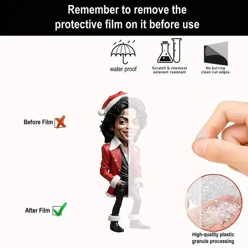 Acrylic Musician Caricature Ornament with Santa Hat - A-1 Thread Vault