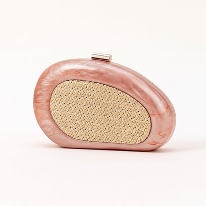 Acrylic Shell Clutch with Woven Inset(MAC372) - A-1 Thread Vault