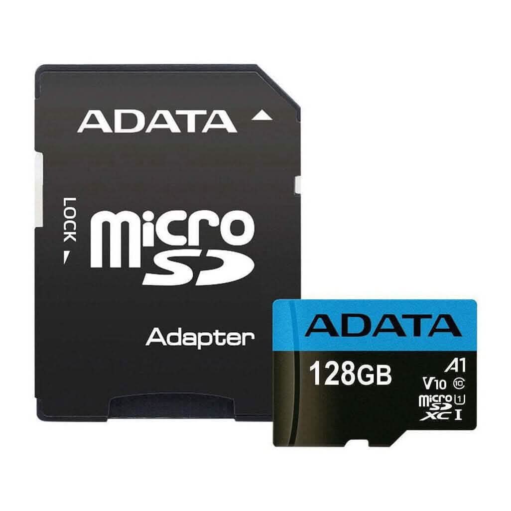 ADATA Memory Card 128GB Class 10 MicroSD with Adapter for Smartphones/Tablets (Refurbished) - A-1 Thread Vault