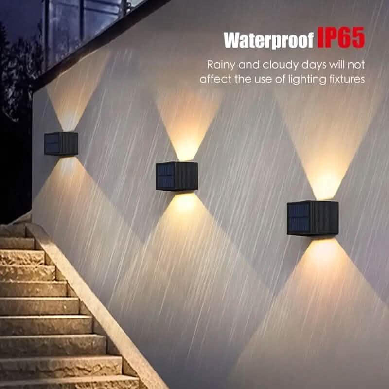 Adjustable Beam Solar Wall Sconce Outdoor Light with 140 Lumens - A-1 Thread Vault