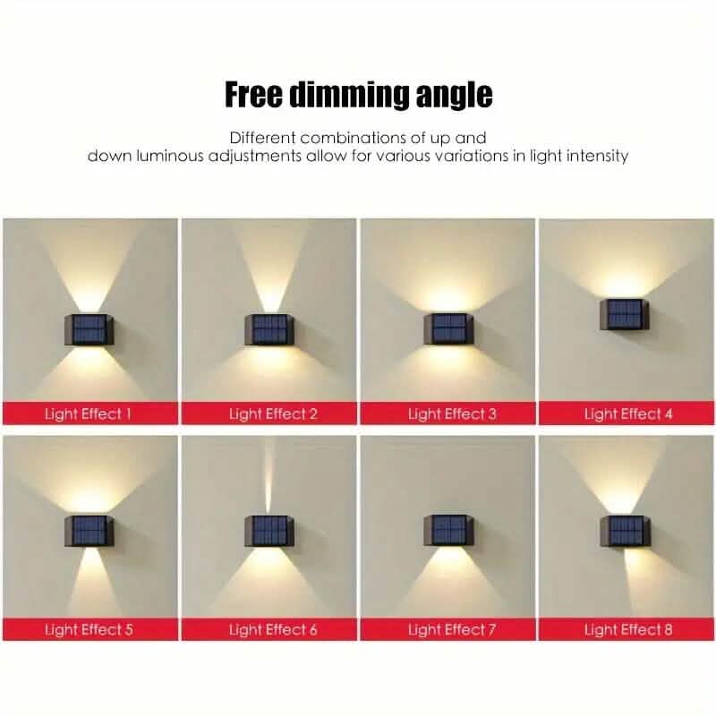 Adjustable Beam Solar Wall Sconce Outdoor Light with 140 Lumens - A-1 Thread Vault