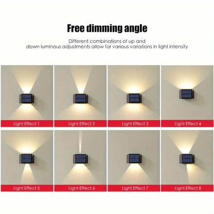 Adjustable Beam Solar Wall Sconce Outdoor Light with 140 Lumens - A-1 Thread Vault