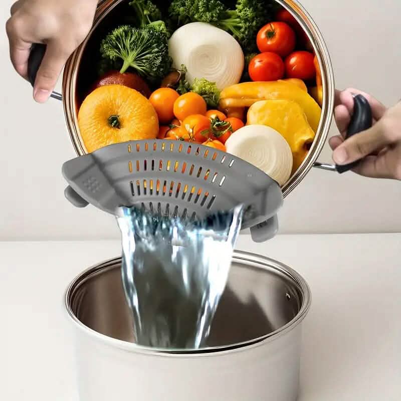 Adjustable Clip-On Strainer for Pots and Pans - A-1 Thread Vault