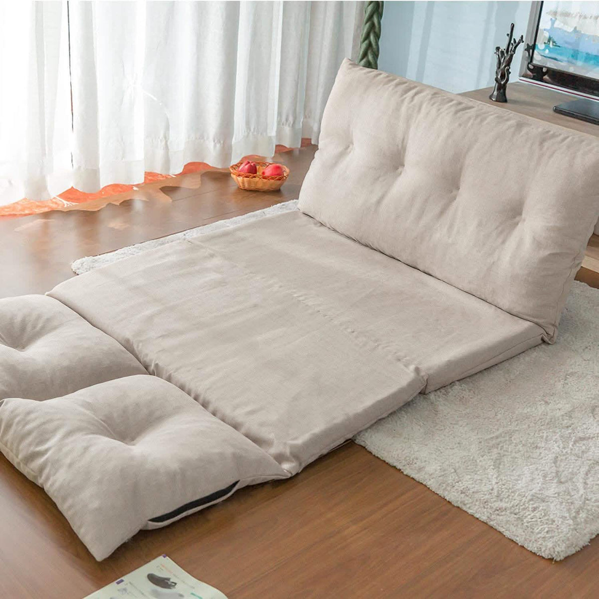 Adjustable Fabric Folding Chaise Lounge Sofa Floor Couch and Sofa - A-1 Thread Vault