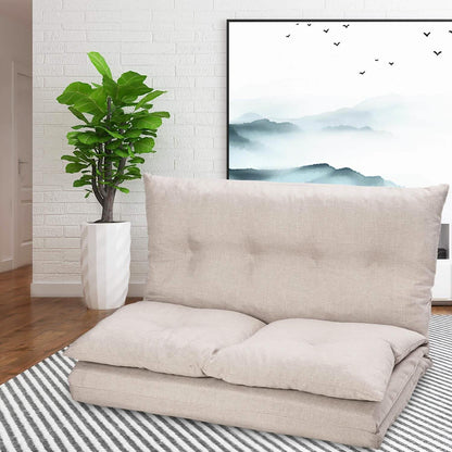 Adjustable Fabric Folding Chaise Lounge Sofa Floor Couch and Sofa - A-1 Thread Vault