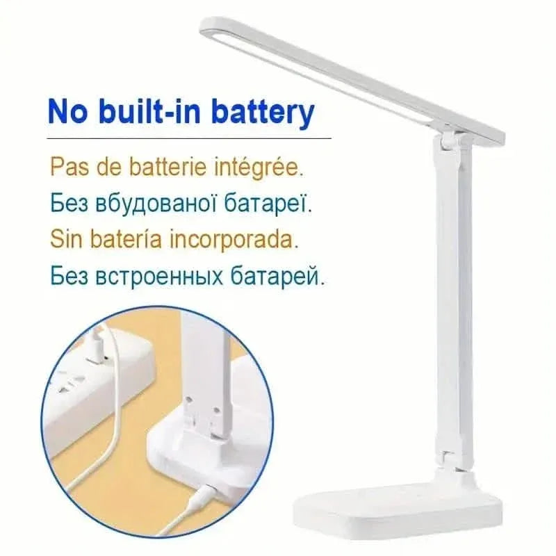 Adjustable LED Desk Lamp with Touch Control, Eye-Care Technology, USB Powered - A-1 Thread Vault