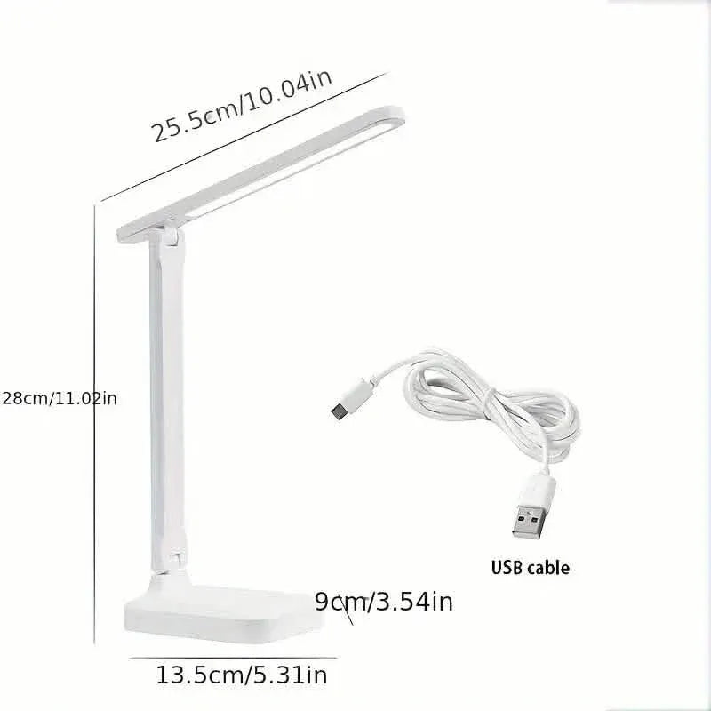 Adjustable LED Desk Lamp with Touch Control, Eye-Care Technology, USB Powered - A-1 Thread Vault