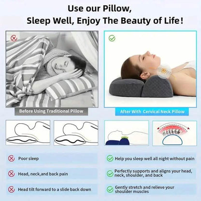 Adjustable Memory Foam Neck Pillow for Shoulder and Cervical Relax - A-1 Thread Vault