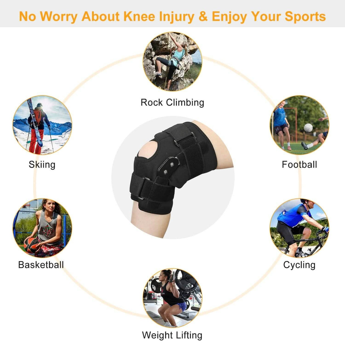 Adjustable Open Patella Compression Knee Brace - A-1 Thread Vault