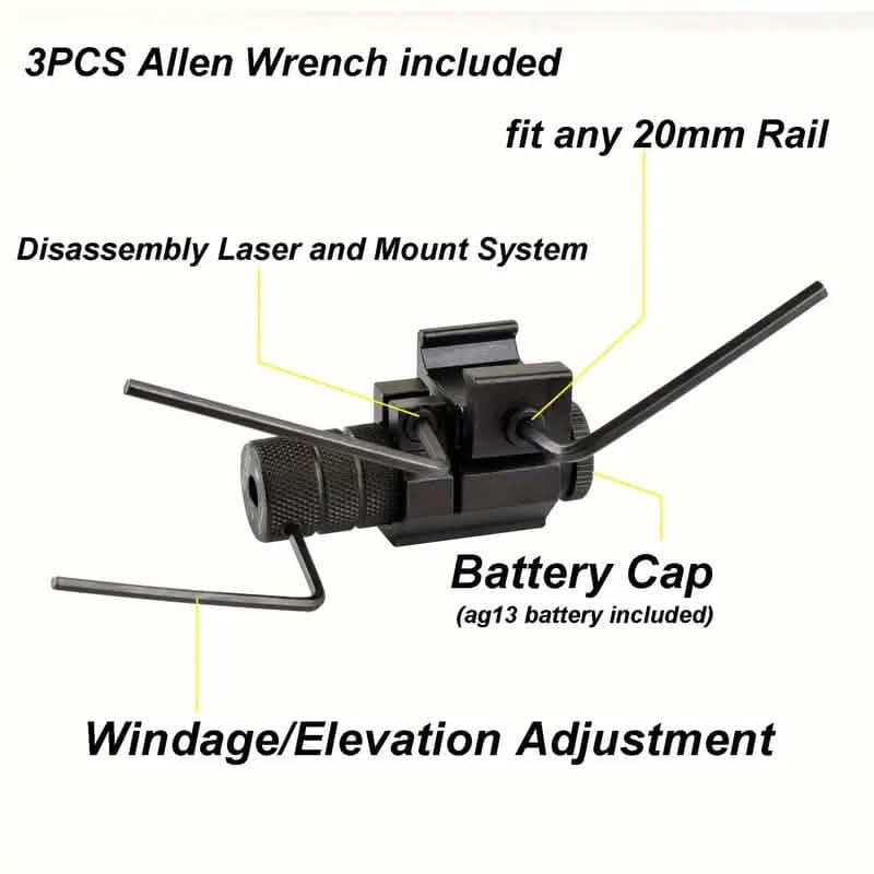 Adjustable Red Dot Beam Laser Sight Gun for Hunting - A-1 Thread Vault