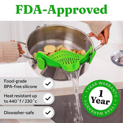 Adjustable Silicone Pot Strainer and Pasta Strainer - A-1 Thread Vault