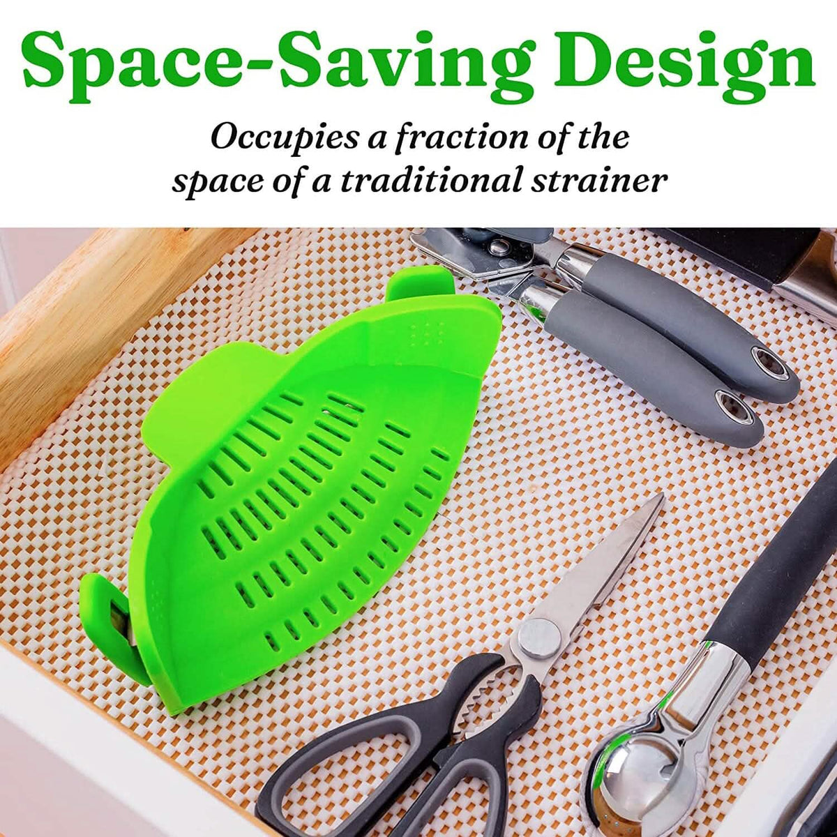 Adjustable Silicone Pot Strainer and Pasta Strainer - A-1 Thread Vault