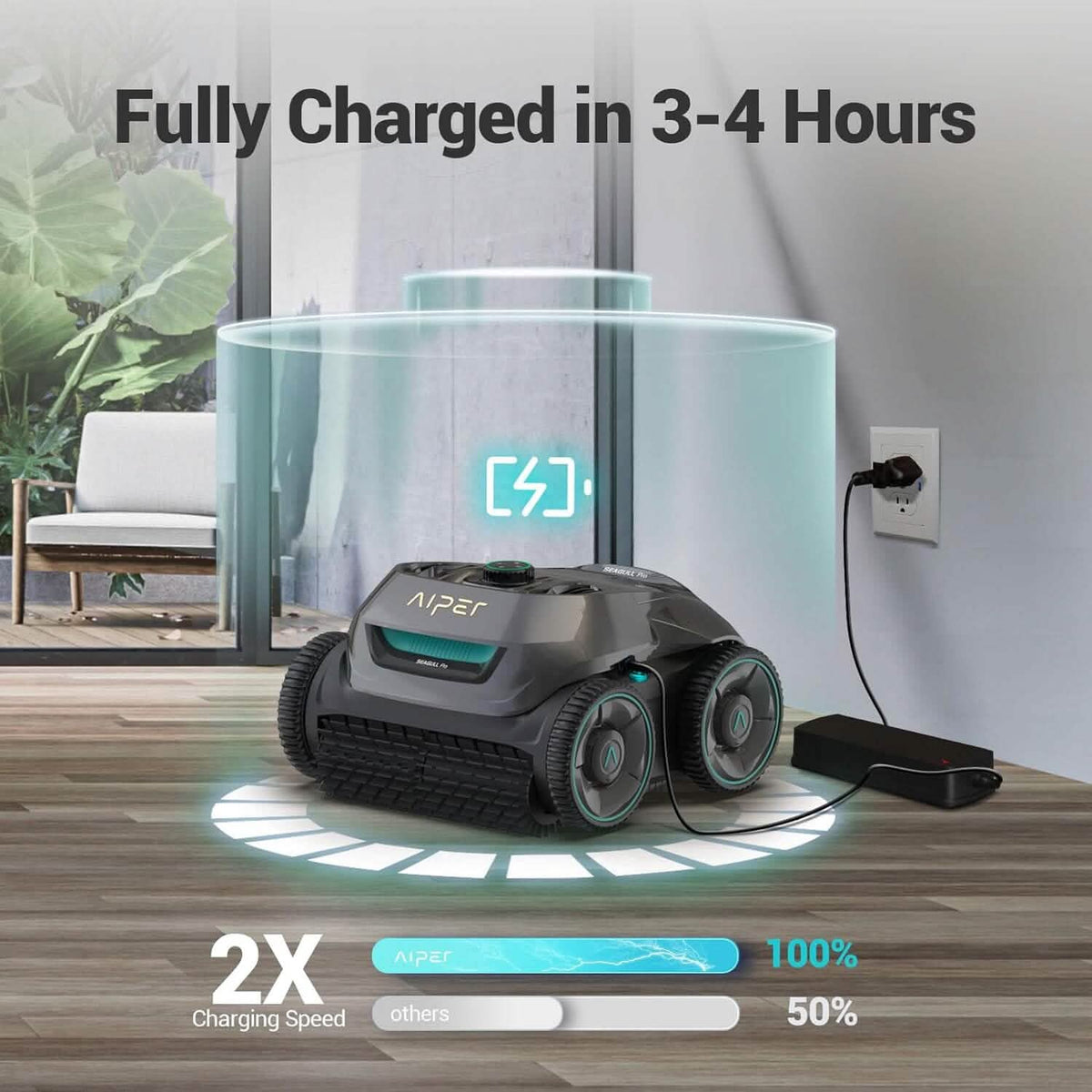 AIPER Seagull Pro Lite Cordless Robotic Pool Vacuum Cleaner (Refurbished) - A-1 Thread Vault
