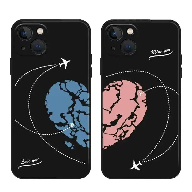 Aircraft Love Heart Couple iPhone Case - A-1 Thread Vault