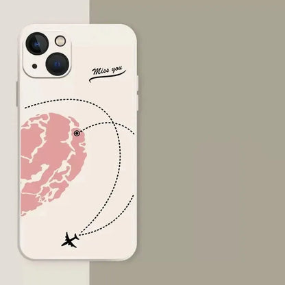Aircraft Love Heart Couple iPhone Case - A-1 Thread Vault