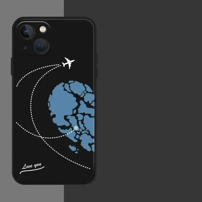 Aircraft Love Heart Couple iPhone Case - A-1 Thread Vault