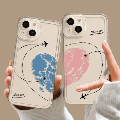 Aircraft Love Heart Couple iPhone Case - A-1 Thread Vault