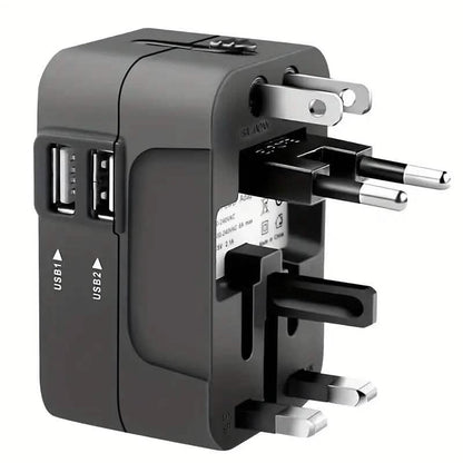 All-in-One Universal Travel Charger with Dual USB Charging Ports - A-1 Thread Vault