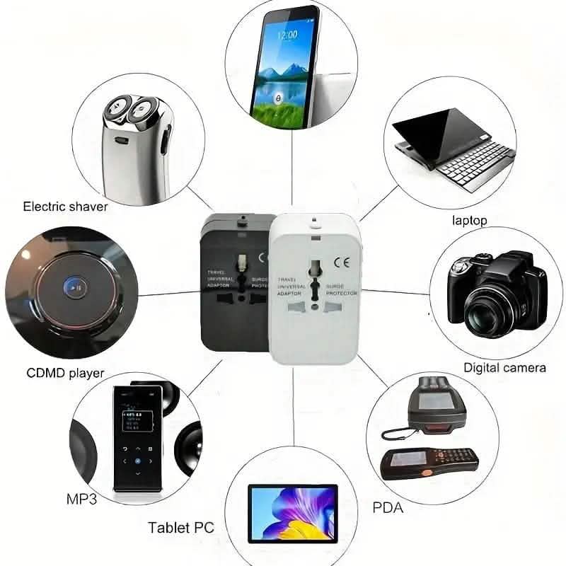 All-in-One Universal Travel Charger with Dual USB Charging Ports - A-1 Thread Vault
