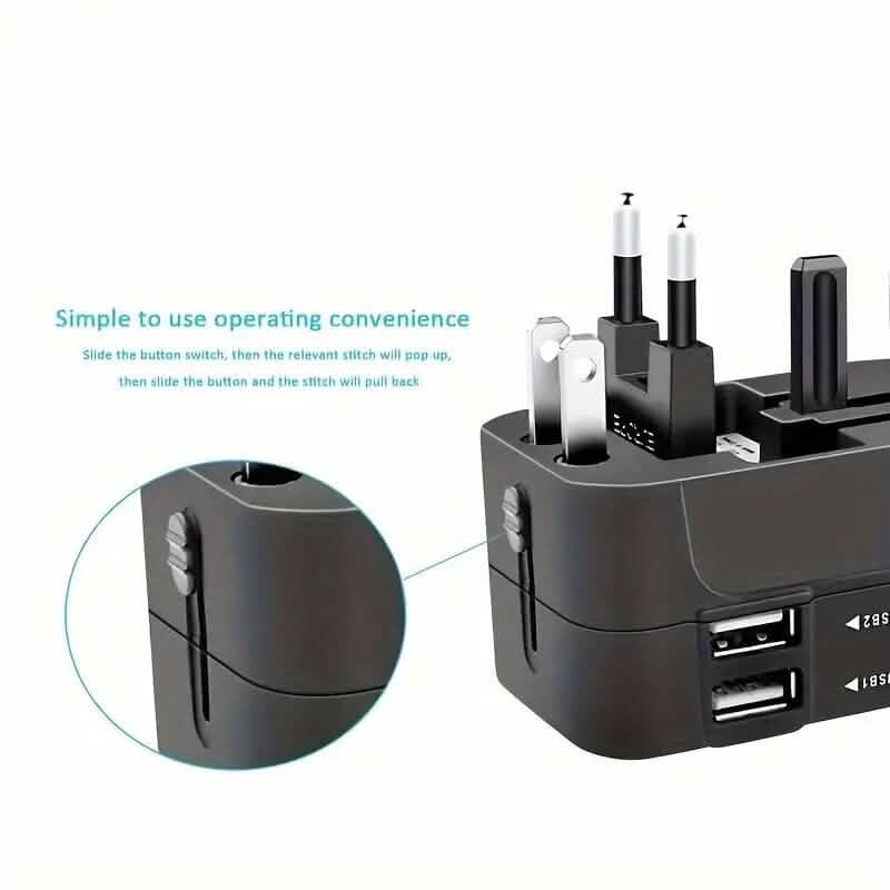 All-in-One Universal Travel Charger with Dual USB Charging Ports - A-1 Thread Vault