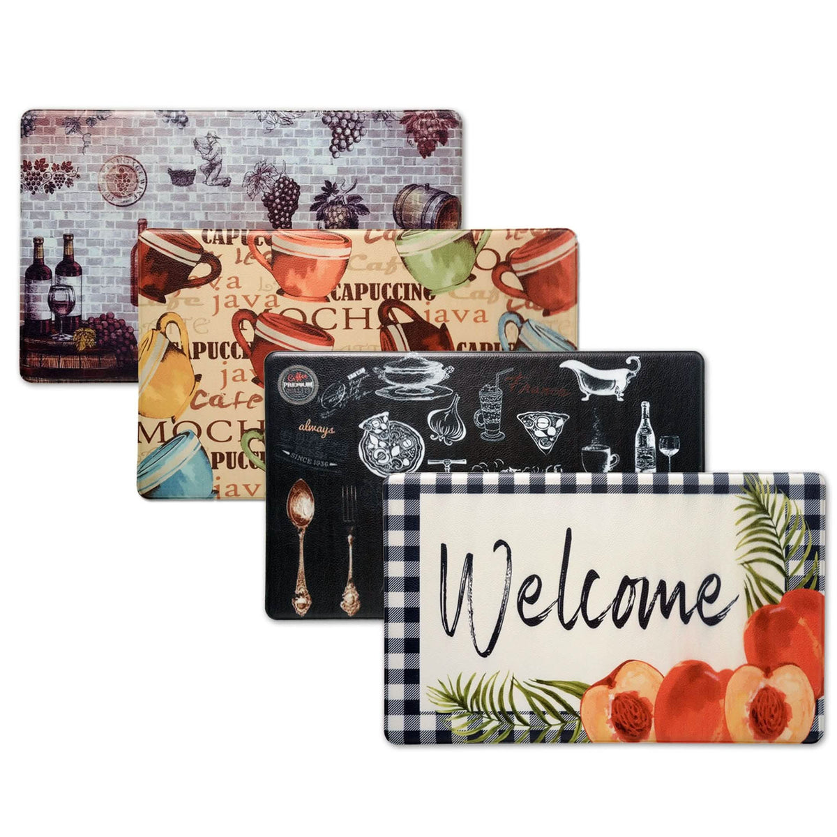 Bibb Home 1-2 Pack Anti Fatigue Cushioned Kitchen Mats - A-1 Thread Vault