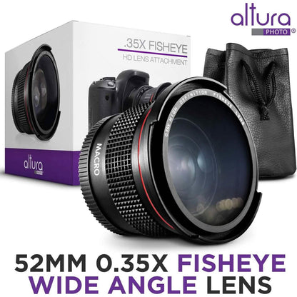 Altura Photo 52MM 0.35x HD Fisheye Nikon Wide Angle Lens (w/Macro Portion) (Refurbished) - A-1 Thread Vault