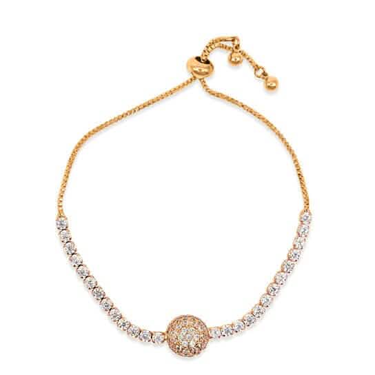 Amazing Luxurious Classic Yellow Micro Pava Ball Slide Bracelet - A-1 Thread Vault