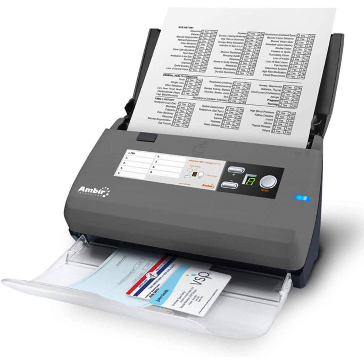 Ambir ImageScan Pro 820ix 20ppm High-Speed ADF Scanner for Windows PC and Mac - A-1 Thread Vault