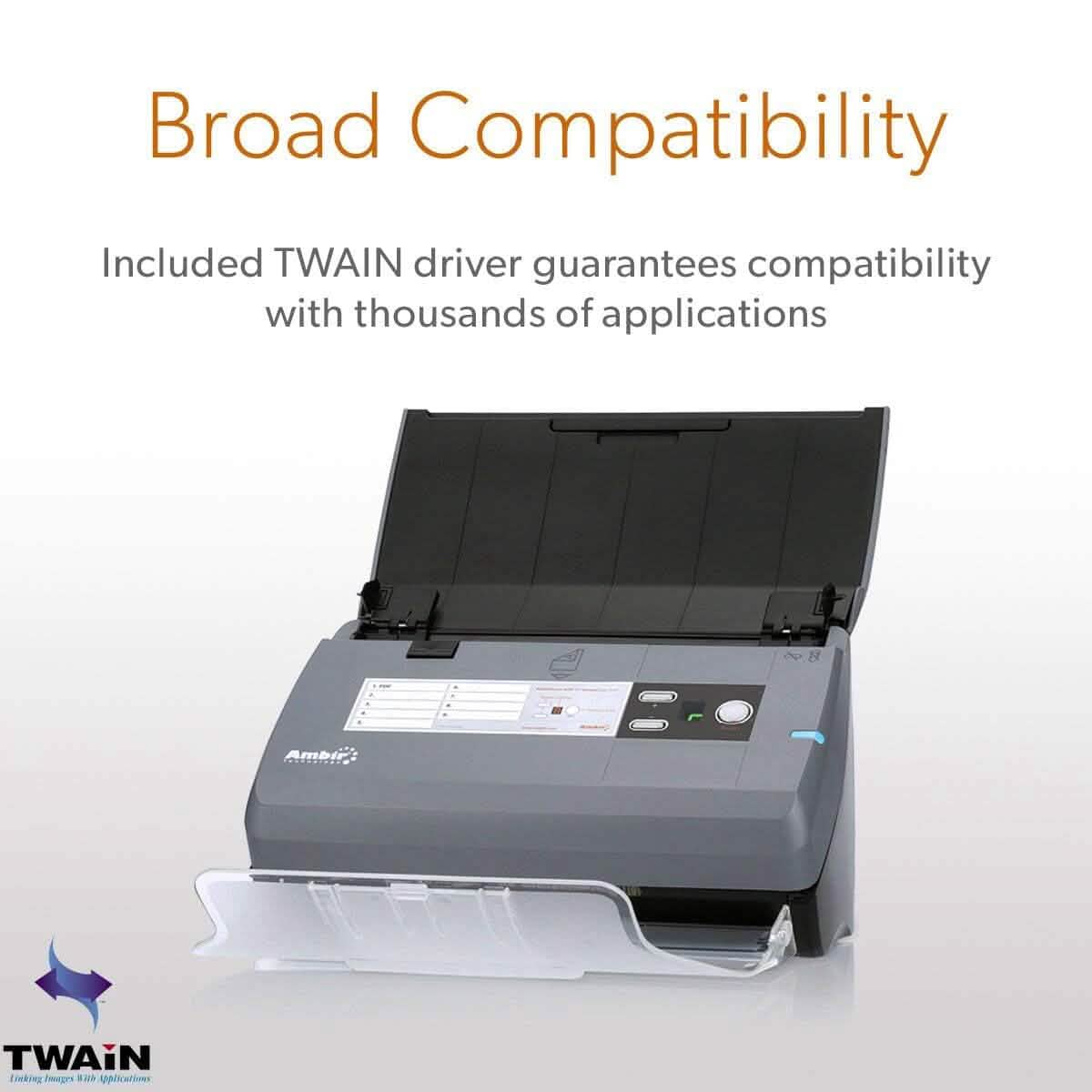 Ambir ImageScan Pro 820ix 20ppm High-Speed ADF Scanner for Windows PC and Mac - A-1 Thread Vault