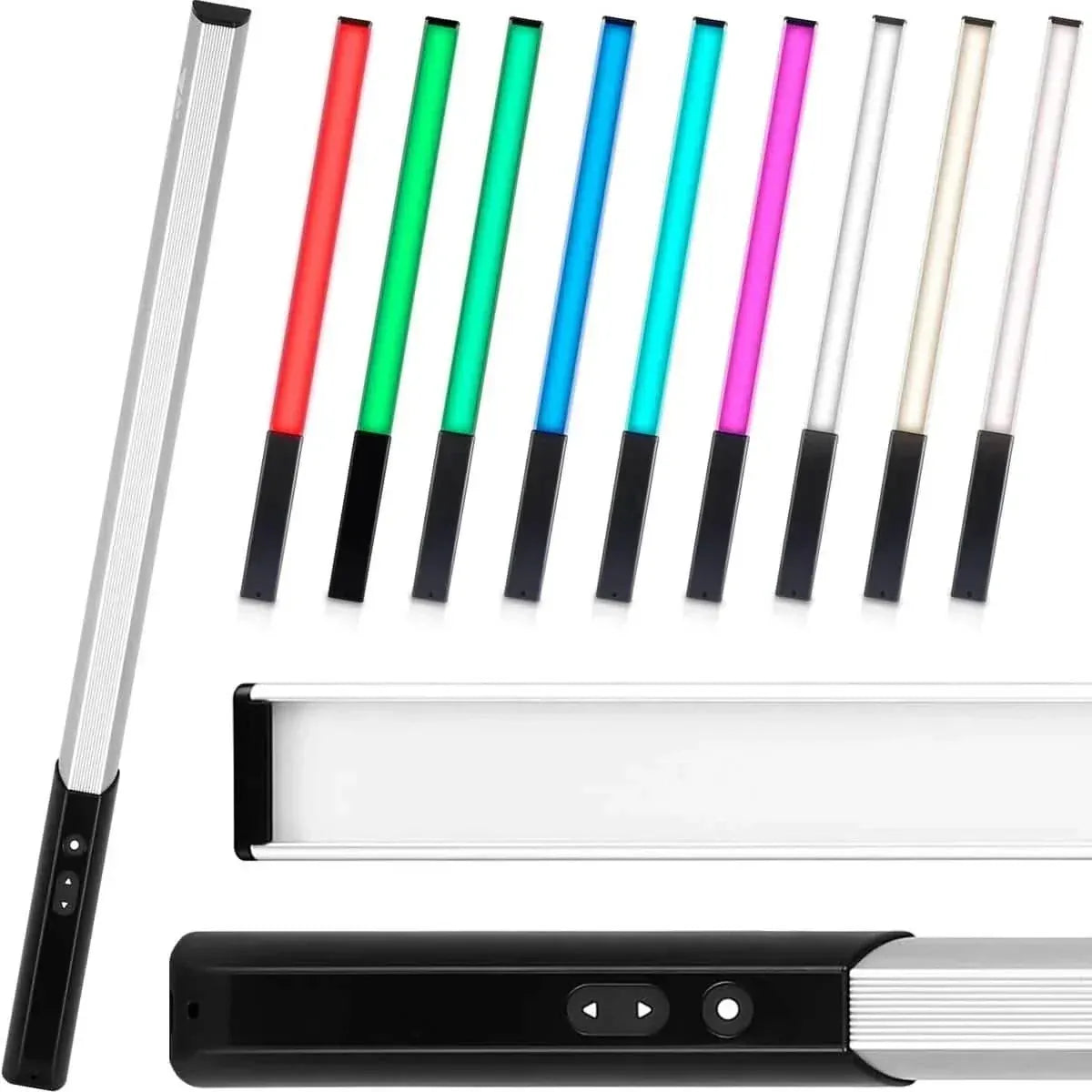 AMZDEAL RGB LED Light Wand, LED Photography Light, 1000 Lumens Adjustable 3000K-6000K, 9 Colors Temperature & 30 Lighting Mode - A-1 Thread Vault