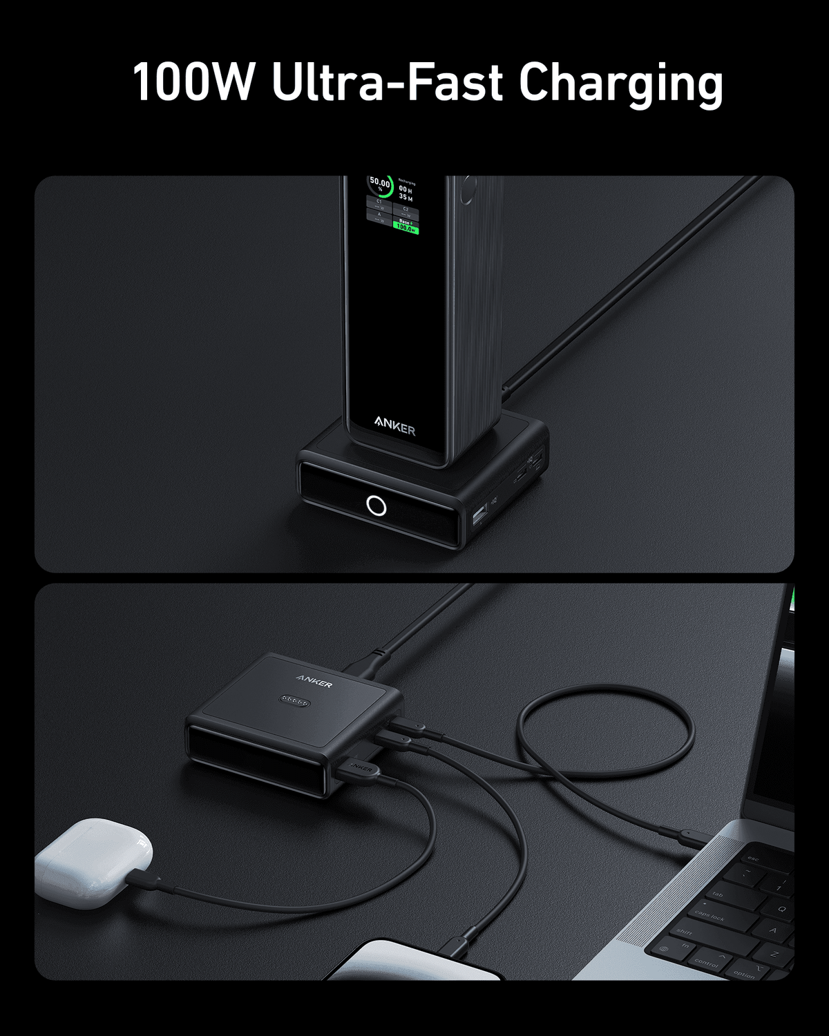 Anker 100W Charging Base for Anker Prime Power Bank - A-1 Thread Vault