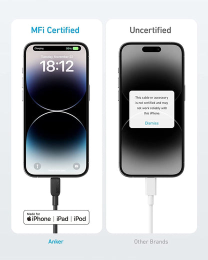Anker <b>310</b> USB-C to Lightning Cable (6 ft, 2-Pack) - A-1 Thread Vault