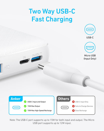 Anker <b>313</b> Power Bank (PowerCore 10K) - A-1 Thread Vault