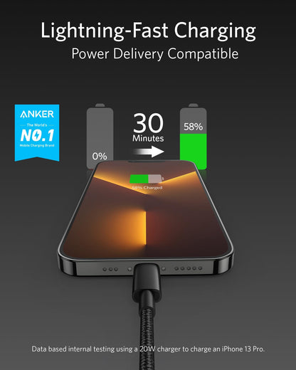 Anker <b>331</b> USB-C to Lightning Cable - A-1 Thread Vault