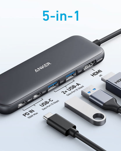 Anker <b>332</b> USB-C Hub (5-in-1) - A-1 Thread Vault