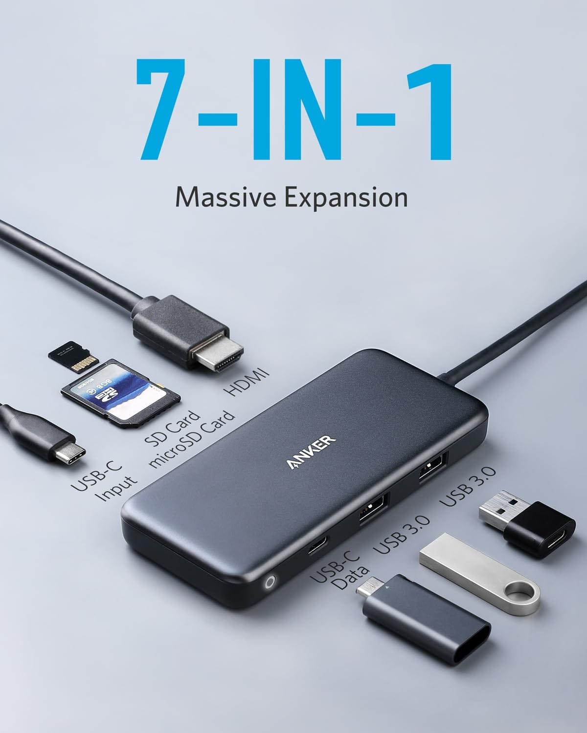 Anker <b>341</b> USB-C Hub (7-in-1) - A-1 Thread Vault