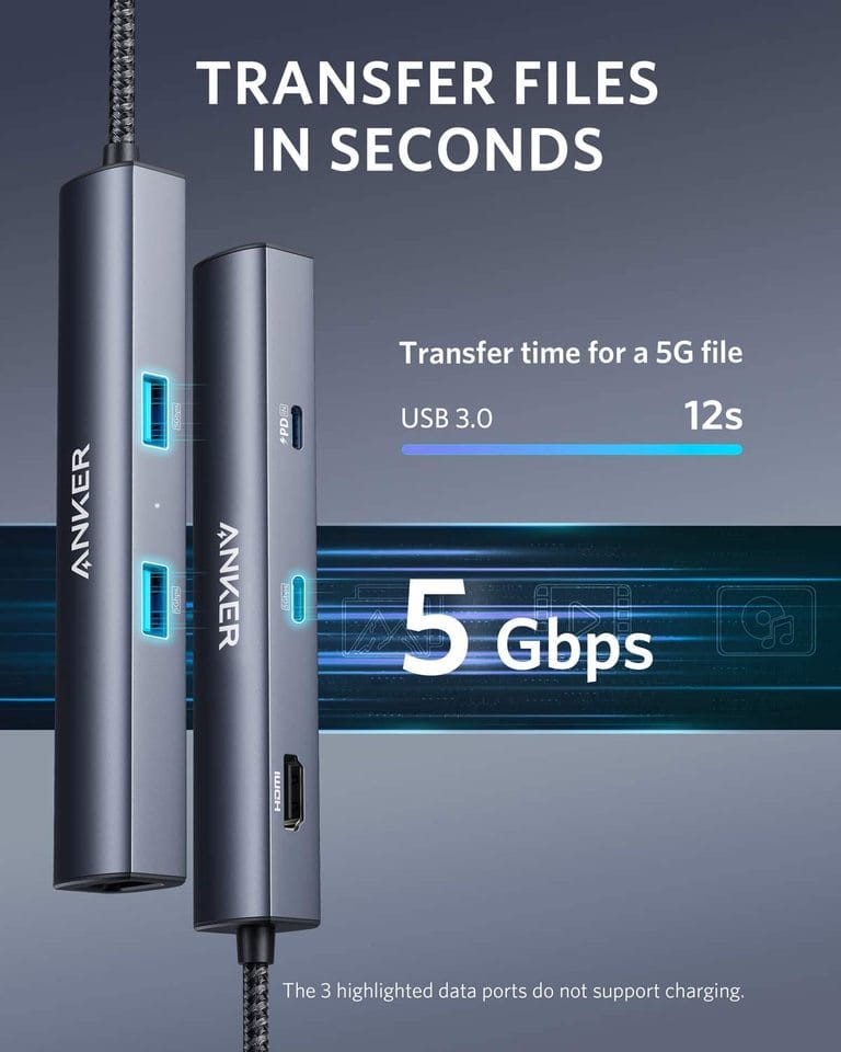 Anker <b>543</b> USB-C Hub (6-in-1, Slim) - A-1 Thread Vault