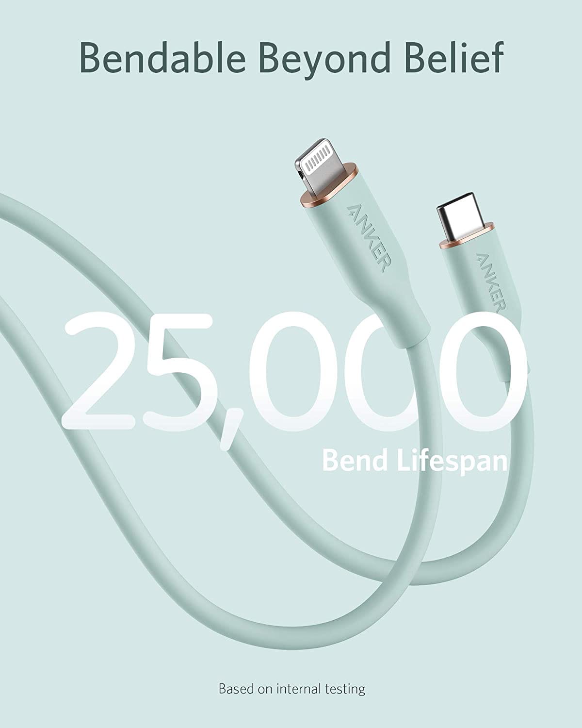 Anker <b>641</b> USB-C to Lightning Cable (Flow, 3 ft Silicone) - A-1 Thread Vault