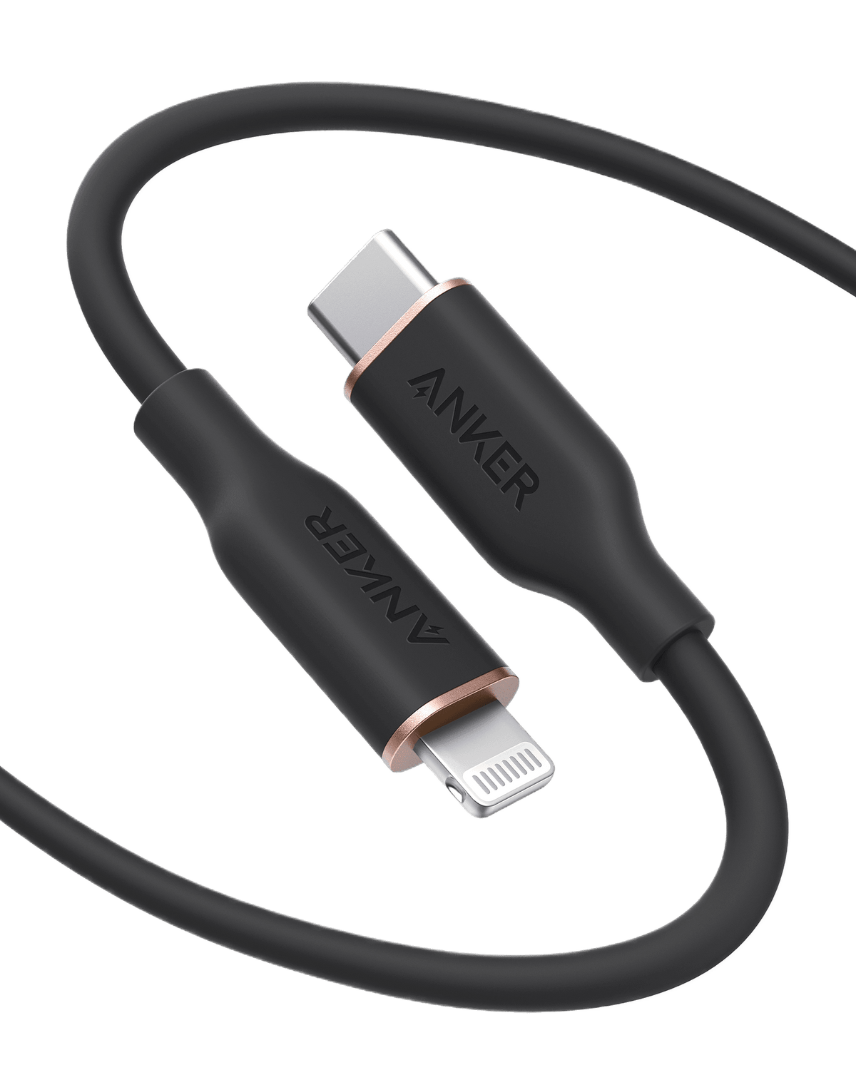 Anker <b>641</b> USB-C to Lightning Cable (Flow, 3 ft Silicone) - A-1 Thread Vault