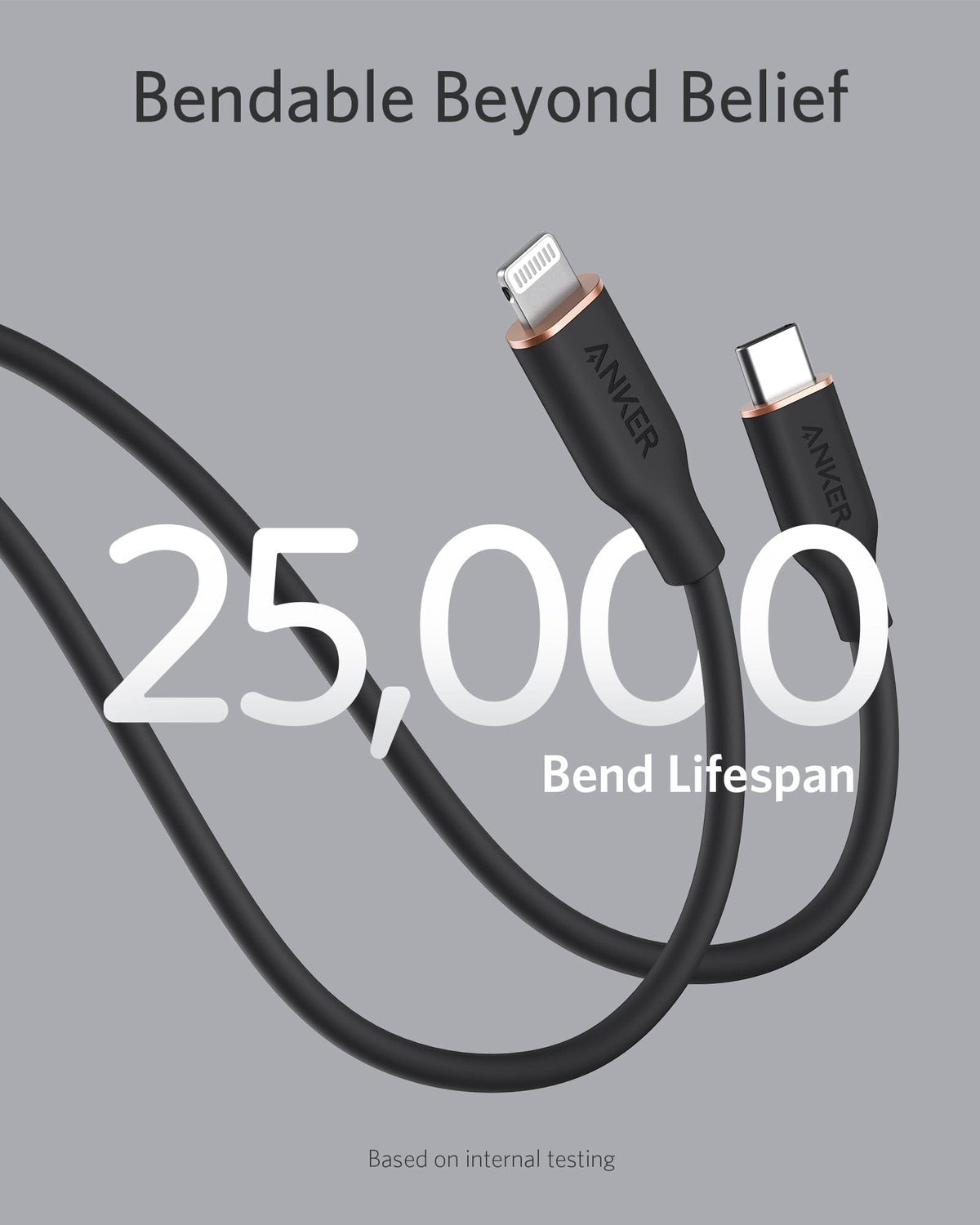 Anker <b>641</b> USB-C to Lightning Cable (Flow, 3 ft Silicone) - A-1 Thread Vault