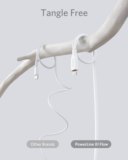 Anker <b>641</b> USB-C to Lightning Cable (Flow, 3 ft Silicone) - A-1 Thread Vault