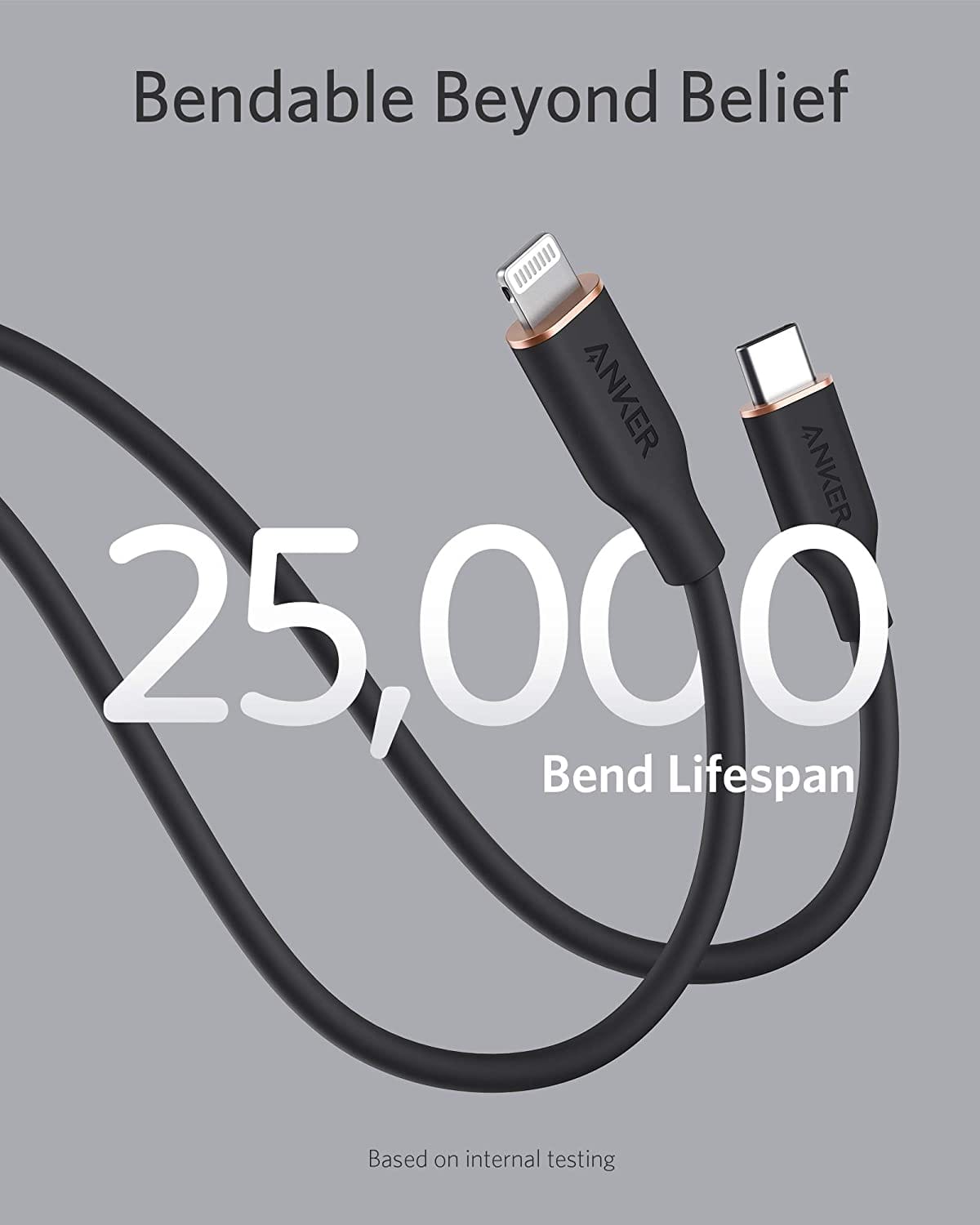 Anker <b>641</b> USB-C to Lightning Cable (Flow, 3 ft Silicone) - A-1 Thread Vault