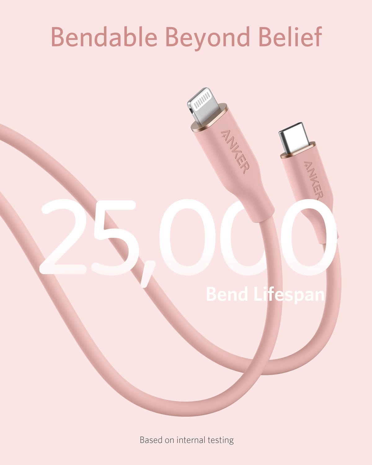 Anker <b>641</b> USB-C to Lightning Cable (Flow, 3 ft Silicone) - A-1 Thread Vault