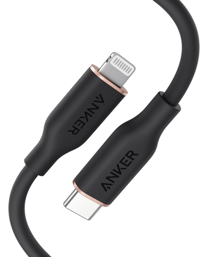 Anker <b>641</b> USB-C to Lightning Cable (Flow, 3 ft Silicone) - A-1 Thread Vault