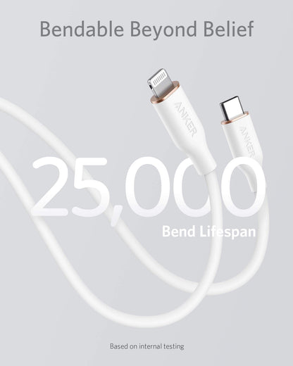 Anker <b>641</b> USB-C to Lightning Cable (Flow, Silicone) - A-1 Thread Vault