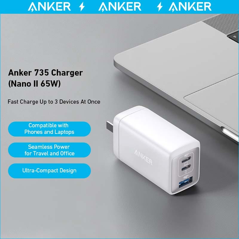Anker <b>735</b> Charger (Nano II 65W) (2-Pack) - A-1 Thread Vault