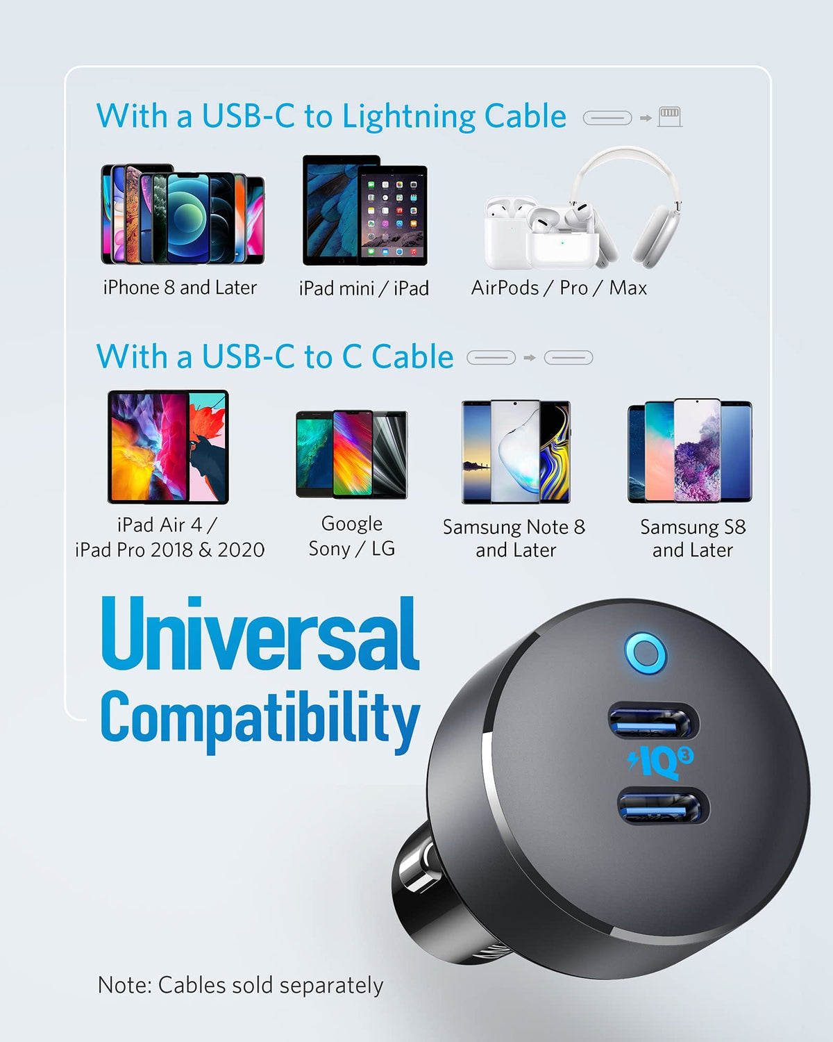 Anker <b>PowerDrive III</b> Duo USB-C Car Charger - A-1 Thread Vault