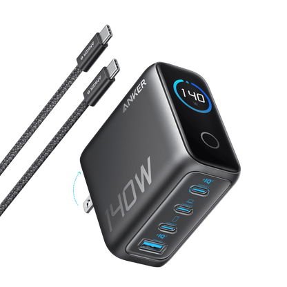Anker Charger (140W, 4-Port, PD 3.1) with USB-C Cable - A-1 Thread Vault